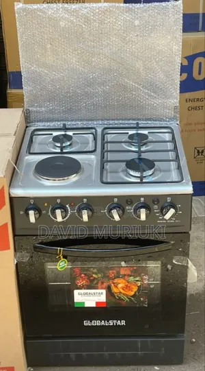 Black 60*60 Globalstars Jet 3+1 Standing Cooker With Electric Oven