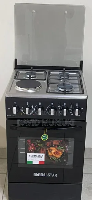 Black 60*60 Globalstar Jet 3+1 Standing Cookers With Electric Oven
