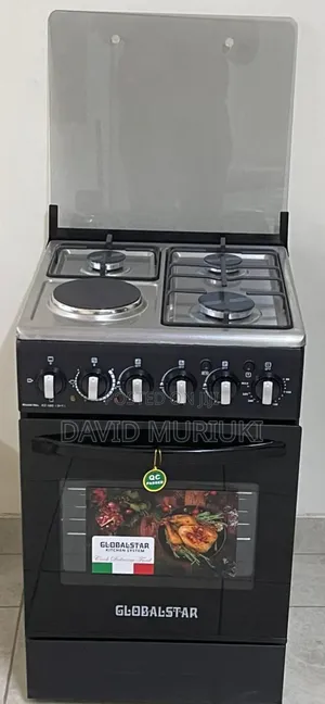 The Black 50*55 Globalstar Jet 3+1 Standing Cooker With Oven