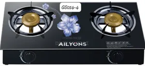 Ailyons Glass Table Top 2burner Black Best Quality