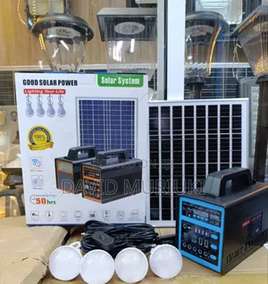 Big Solar Lighting System With 4 Led Bulbs,Radio,Bt Speaker, Etc