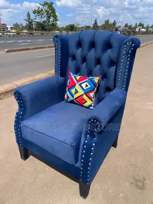 Blue Wing Chair