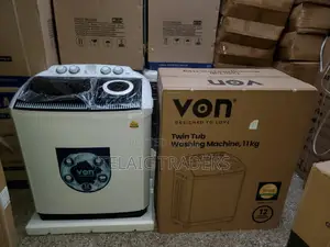 Von 11kgs Twin Tub Washing Machine -White