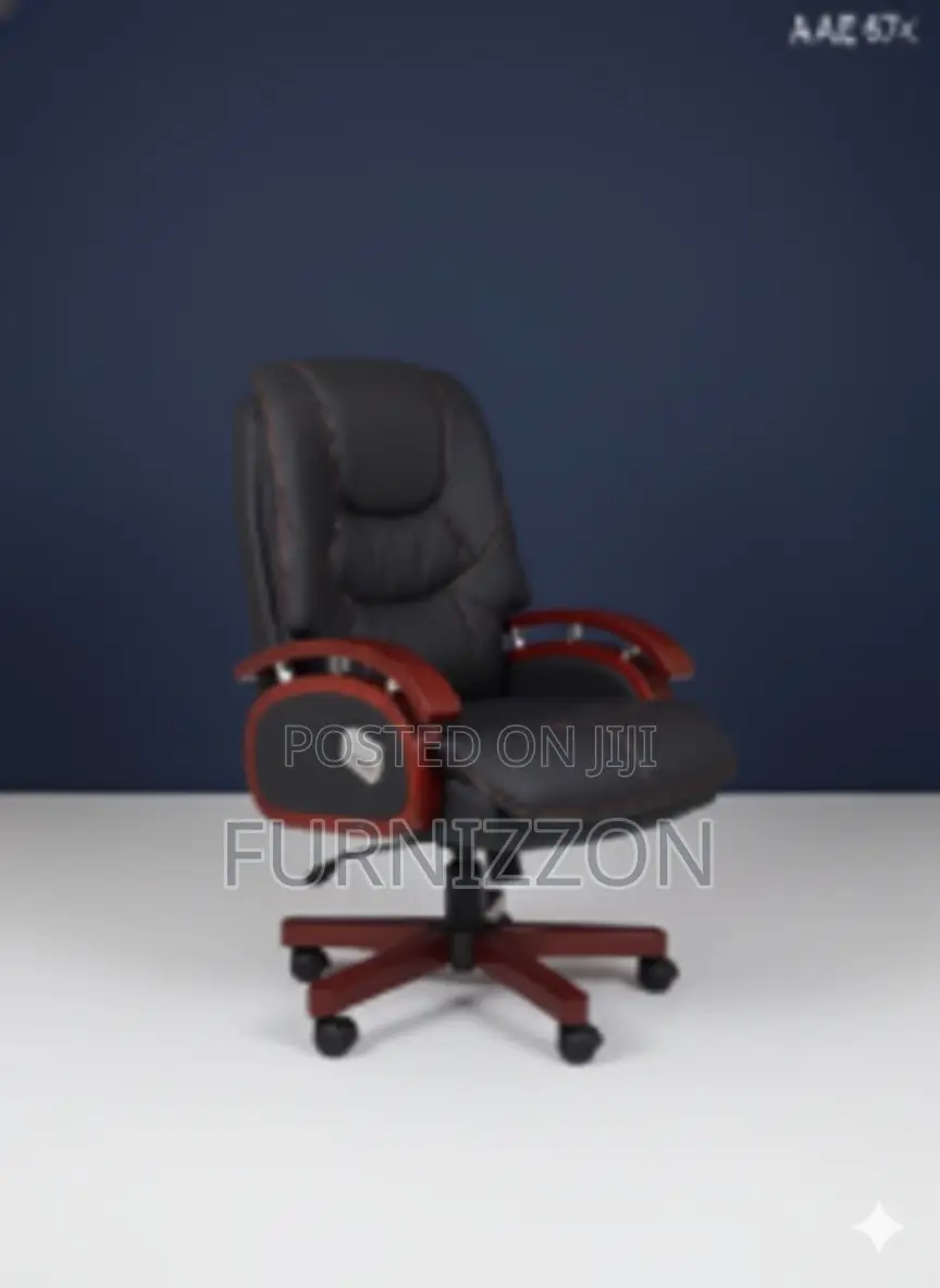 . Modern Executive Leather Office Chair Height Adjustable Design