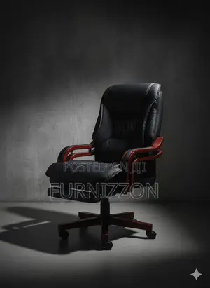 Executive Ergonomic High-Back Office Chair Leather Adjustable Height