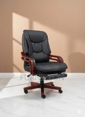 Executive Height Adjustable Ergonomic High-Back Leather Chair