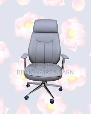 Grey Executive Office Chair | Breathable Support for Long Desk Hours |