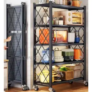 Foldable Kitchen Rack With Wheels