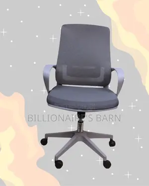 Grey Mid-Back Mesh Chair | Breathable Support for Long Desk Hours |