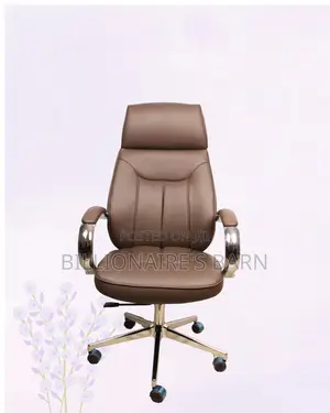 Brown Executive Office Chair | Space-saving Design For Compact Setups