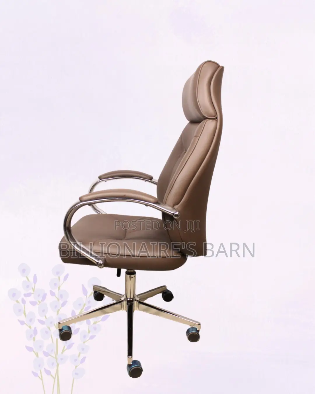 Brown Executive Office Chair | Space-saving Design For Compact Setups