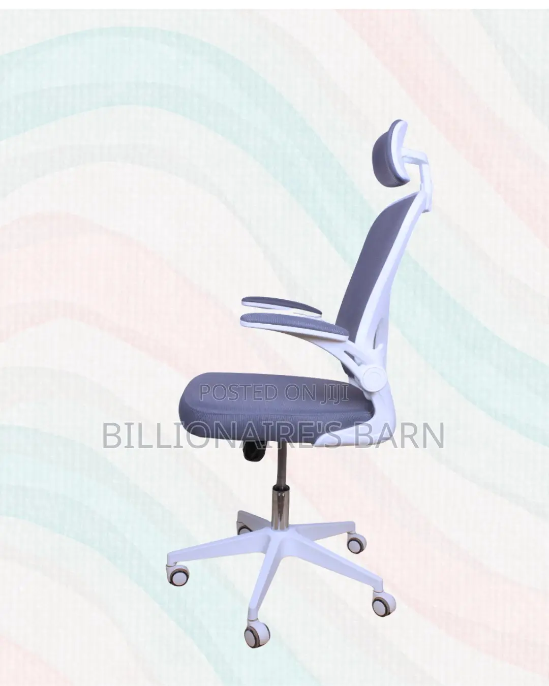 White Ergonomic Mesh Chair | Space-Saving Design for Compact Setups