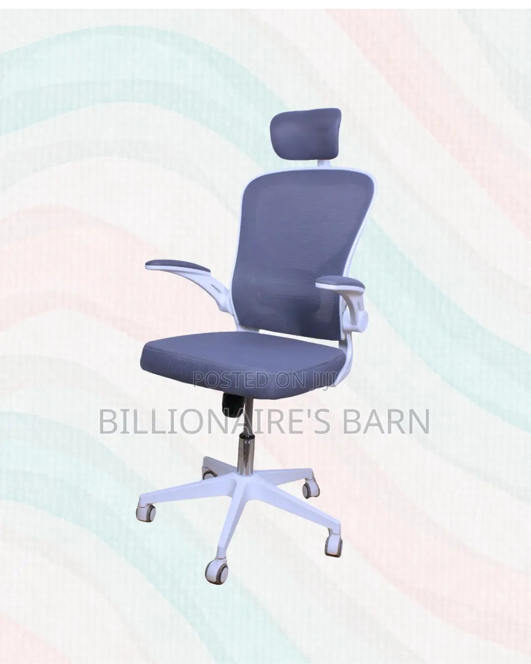 White Ergonomic Mesh Chair | Space-Saving Design for Compact Setups
