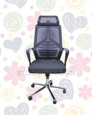 Black High-Back Mesh Chair | Space-Saving Design for Compact Setups