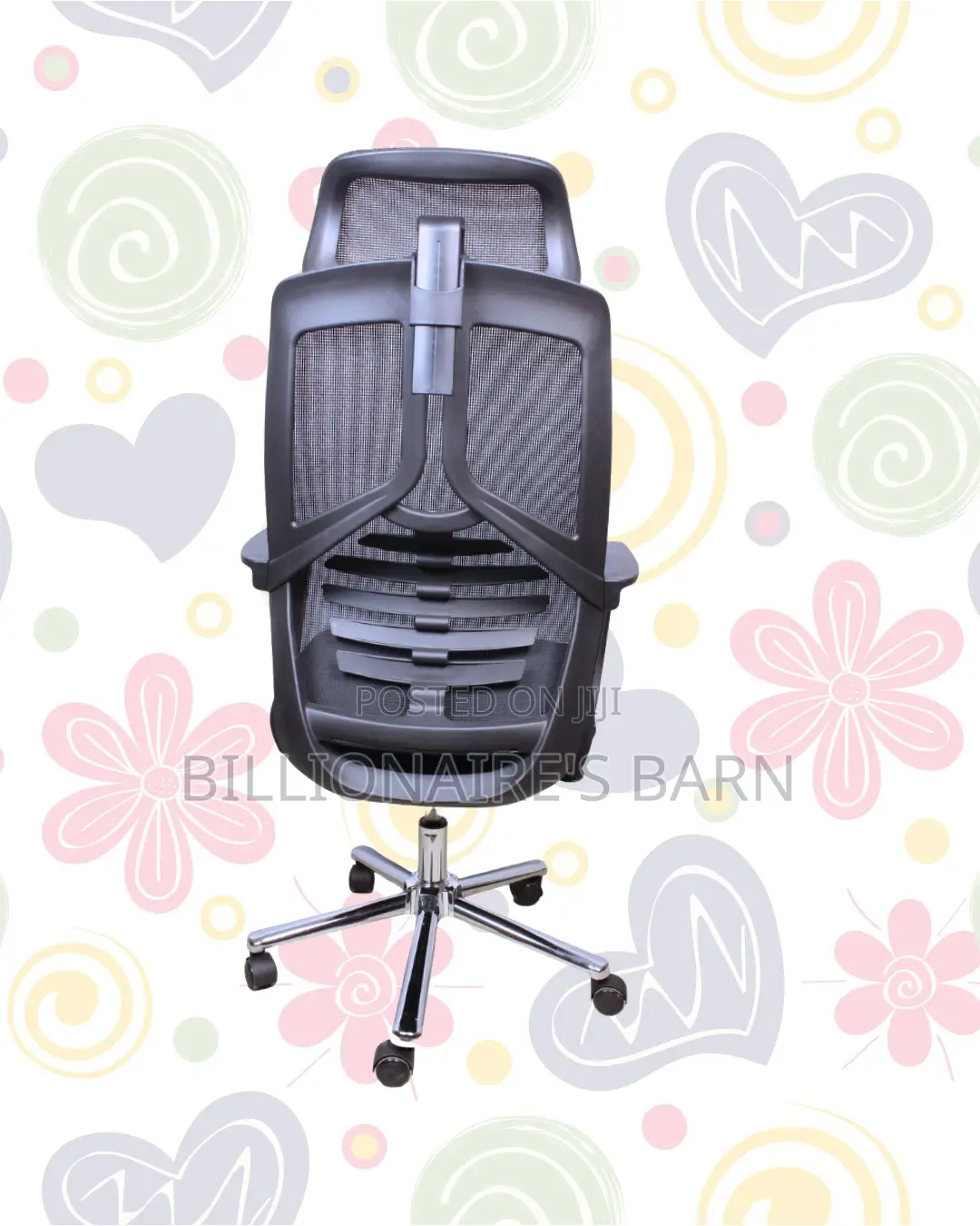 Black High-Back Mesh Chair | Space-Saving Design for Compact Setups