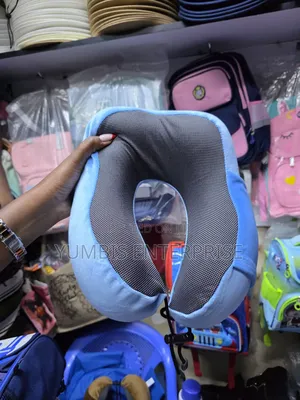 Blue Neck Pillows Micro Fibre Travel Neck Pillow