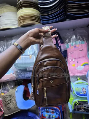 Brown Leather Quality Chest Unisex Crossbody Bag