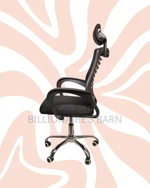 Black Secretarial Mesh Chair | Smooth Rolling Comfort for Busy Workday