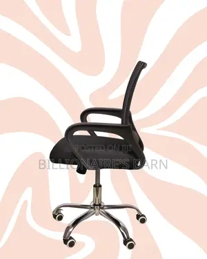 Black Compact Ergonomic Chair|Smooth Rolling Comfort for Busy Workdays