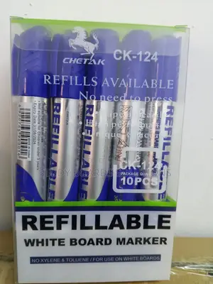 A Box of Refillable Whiteboard Markers for Schools