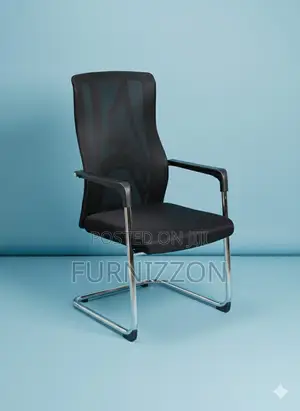 Office Visitor Chair Executive Black Mesh High-Back