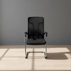 Modern Black Mesh Sled Base Executive Visitor Chair