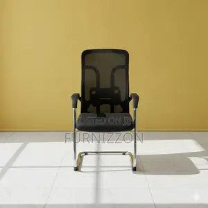 Contemporary Black Mesh Ergonomic Sled Base Office Chair