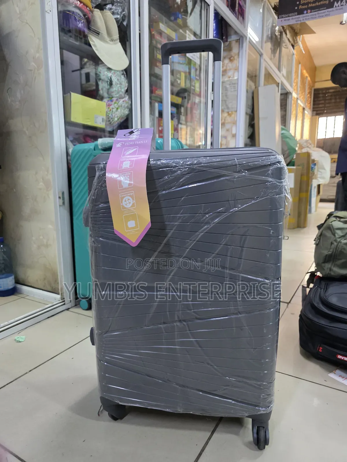Dark Grey Rubber Suitcase Height 66cm