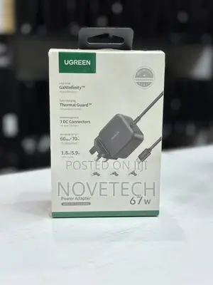 Ugreen Usb-c 67w Pd Gan Tech Power Adapter Uk+3 Dc Connectors - X377