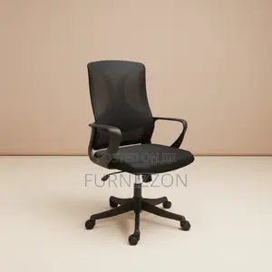 Height Adjustable Black Mesh Mid-Back Office Chair