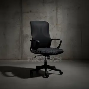 Adjustable Black Mesh Mid-Back Office Chair With Swivel