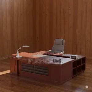 Contemporary Boss L-Shaped Executive Table