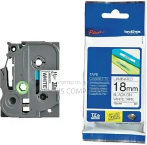 Brother Tz2-241 18mm X 8m Black on White Label Tape