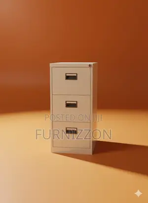 Durable 3-Drawer Metallic Office Cabinet