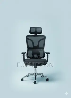 Adjustable Black Full Mesh Ergonomic Office Chair With Headrest