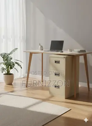 Ergonomic 3-Drawer Metallic Office Cabinet