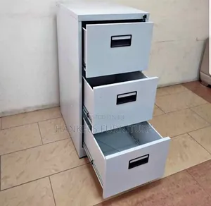 Metallic 3 Drawer Filing Cabinet for Office Use