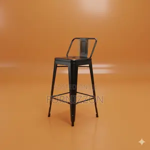 Industrial Tolix Low-Back Bar Stool