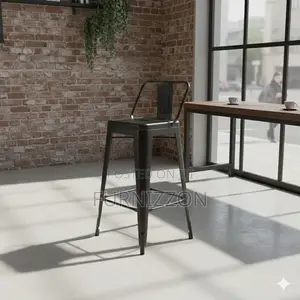Functional Tolix Low-Back Bar Stool