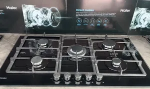Haier 5-Burner Built-in Cooker Hob-S775b – Premium 75cm Black Glass