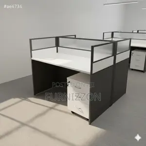Spacious 2-Person Modern Office Workstation