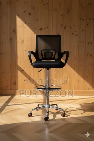 Compact Adjustable Mesh Counter Chair