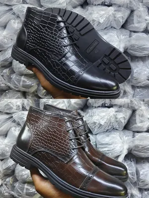 Quality Casual Leather Official Rubber Sole Men Boots