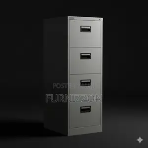 Modern 4-Drawer Metallic Office Cabinet