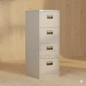 Heavy-Duty 4-Drawer Metallic Office Cabinet