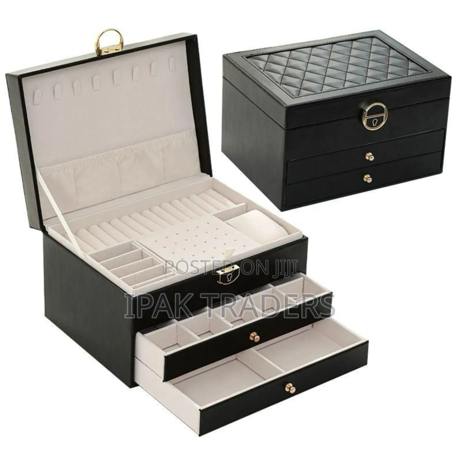 *Multi-Layer Jewelry Storage Box Large Capacity Organizer