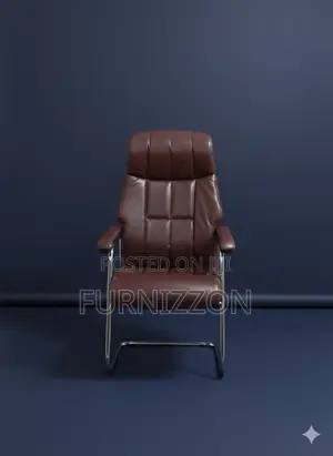 Conference / Visitor Chair in Brown Leather