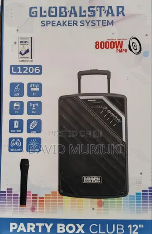 Globalstar Portable Club 12 Inches Trolley Portable Speakers