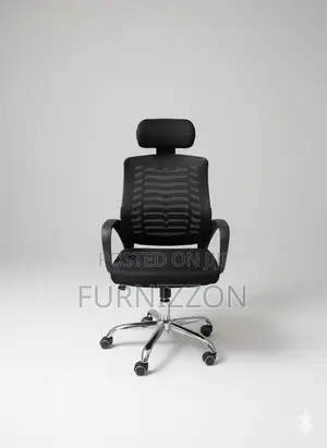 Modern Executive Black Mesh Office Chair With Swivel