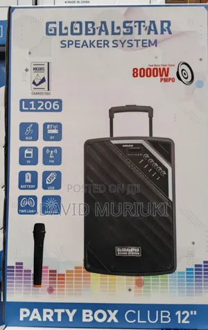 Modern Globalstar Portable Club 12 Inches Trolley Portable Speakers
